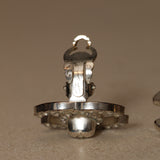 Chanel 1996 Crystal Embellished Large CC Turnlock Clip-On Earrings