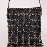 Chanel 2019 Navy Lambskin Shopping Chain Tote