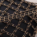 Chanel 2019 Navy Lambskin Shopping Chain Tote