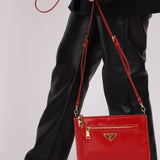 Prada Shine Front Pocket Crossbody Bag