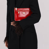 Prada Shine Front Pocket Crossbody Bag