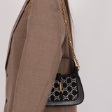 Limited Edition Gucci Lizard Mesh Crystal GG Monogram Mini Jackie 1961 Bag