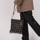 Chanel 2019 Navy Lambskin Shopping Chain Tote