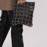 Chanel 2019 Navy Lambskin Shopping Chain Tote