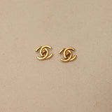 Chanel 1996 Large CC Turnlock Clip-On Earrings 24K GP
