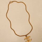 Chanel 80s CCs on CC Pendant Necklace 24K GP