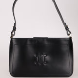 Celine Black Leather Macadam Pochette