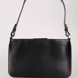 Celine Black Leather Macadam Pochette