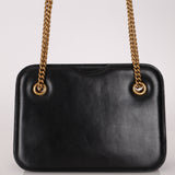 Fendi Leather Black Karligraphy Pocket Chain Bag