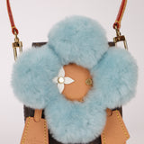 Limited Edition Louis Vuitton 2024 Monogram Vivienne with Azure Frost Shearling Bag