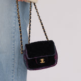 Chanel 2021 Tweed Turnlock Mini Square Flap Bag
