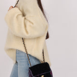 Chanel 2021 Tweed Turnlock Mini Square Flap Bag