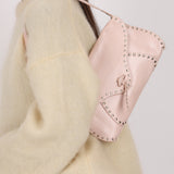 Celine Pink Leather Studded Poulbot Pochette