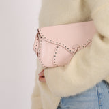 Celine Pink Leather Studded Poulbot Pochette