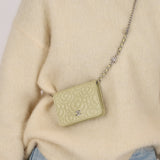 Chanel 2020 Pistachio Caviar Camellia Embossed Belt Bag