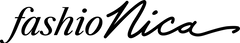 Black 'fashioNica' logo on a clear background