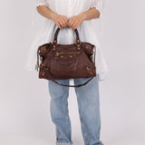 Balenciaga Chocolate City Bag with Mirror - FashioNica