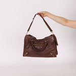 Balenciaga Chocolate City Bag with Mirror - FashioNica