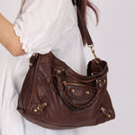 Balenciaga Chocolate City Bag with Mirror - FashioNica