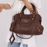 Balenciaga Chocolate City Bag with Mirror - FashioNica