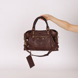 Balenciaga Chocolate City Bag with Mirror - FashioNica