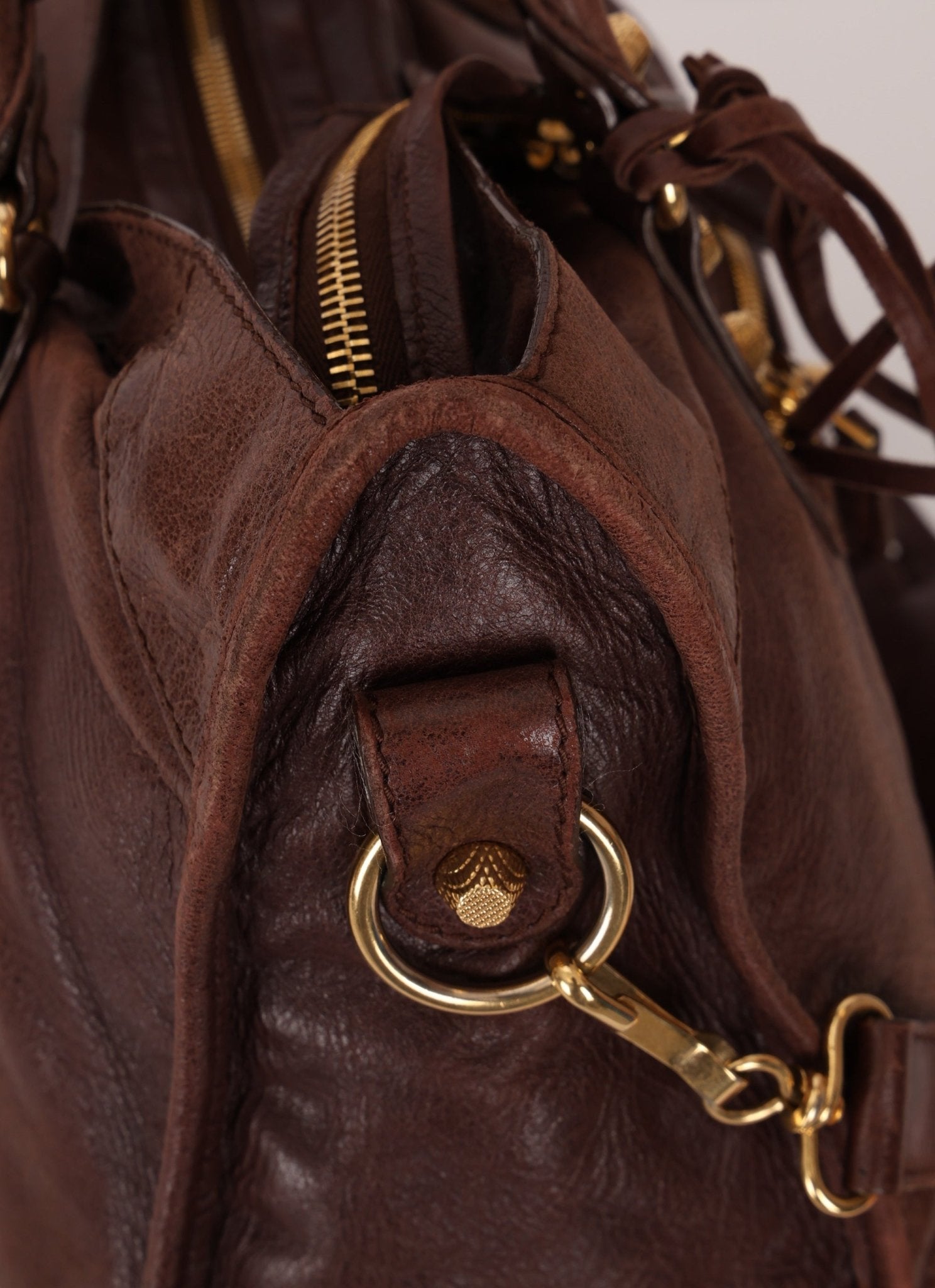 Balenciaga Chocolate City Bag with Mirror - FashioNica