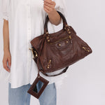 Balenciaga Chocolate City Bag with Mirror - FashioNica