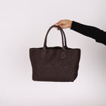 Bottega Veneta Chocolate Intrecciato Small Cabat w/ Pouch - FashioNica