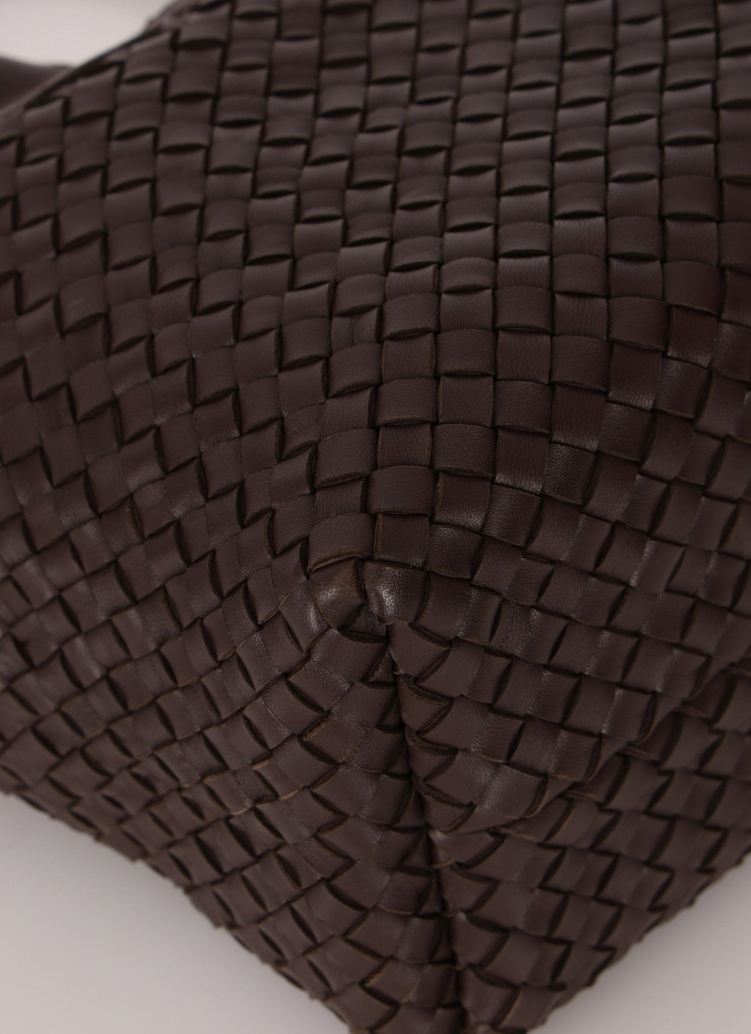 Bottega Veneta Chocolate Intrecciato Small Cabat w/ Pouch - FashioNica