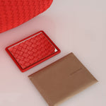 Bottega Veneta Intrecciato Red Hobo w/ Mirror - FashioNica