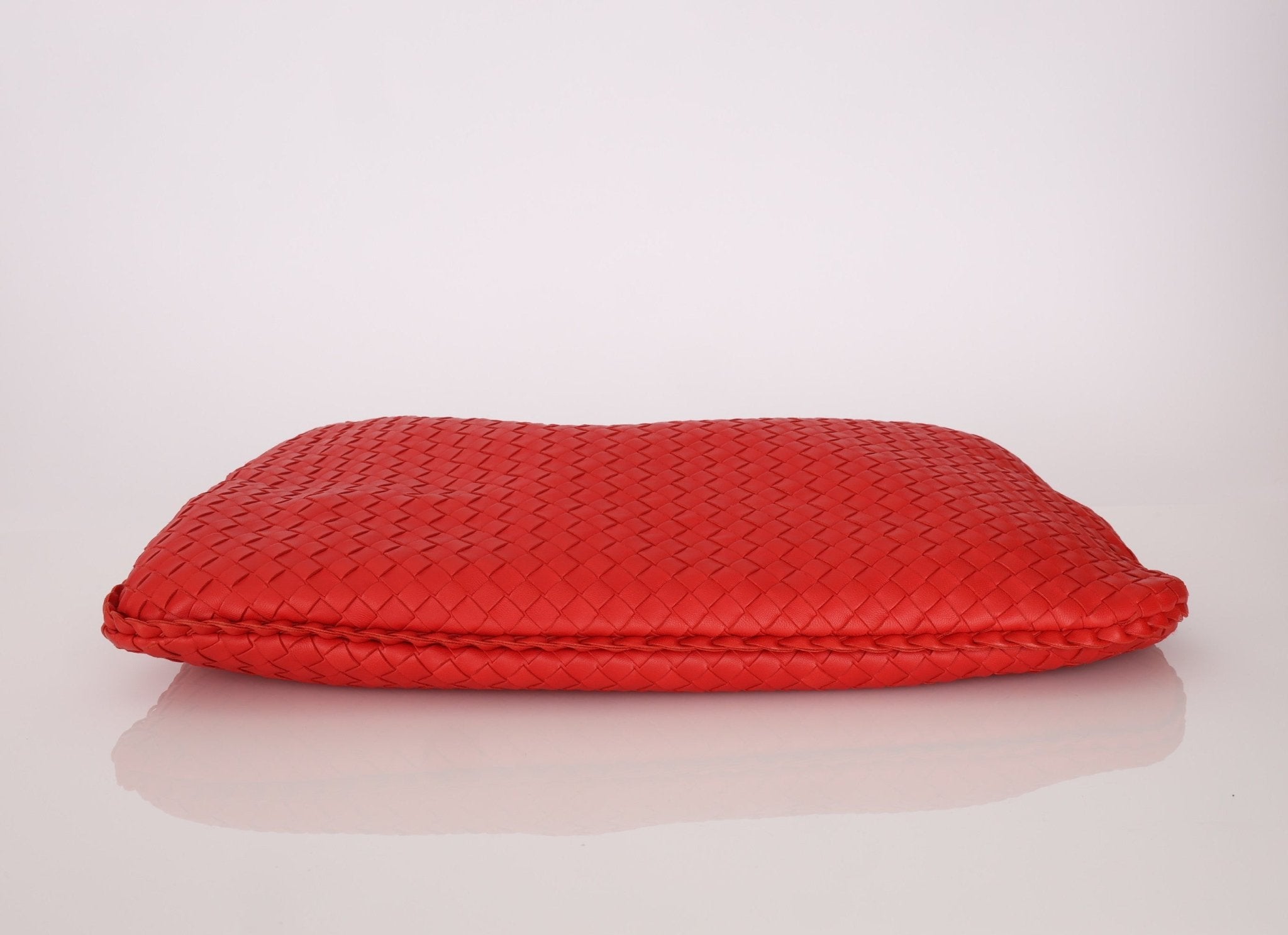 Bottega Veneta Intrecciato Red Hobo w/ Mirror - FashioNica