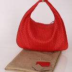 Bottega Veneta Intrecciato Red Hobo w/ Mirror - FashioNica