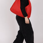 Bottega Veneta Intrecciato Red Hobo w/ Mirror - FashioNica