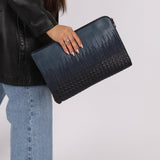 Bottega Veneta Lambskin Intrecciato Embroidered Degrade Clutch - FashioNica