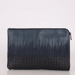 Bottega Veneta Lambskin Intrecciato Embroidered Degrade Clutch - FashioNica