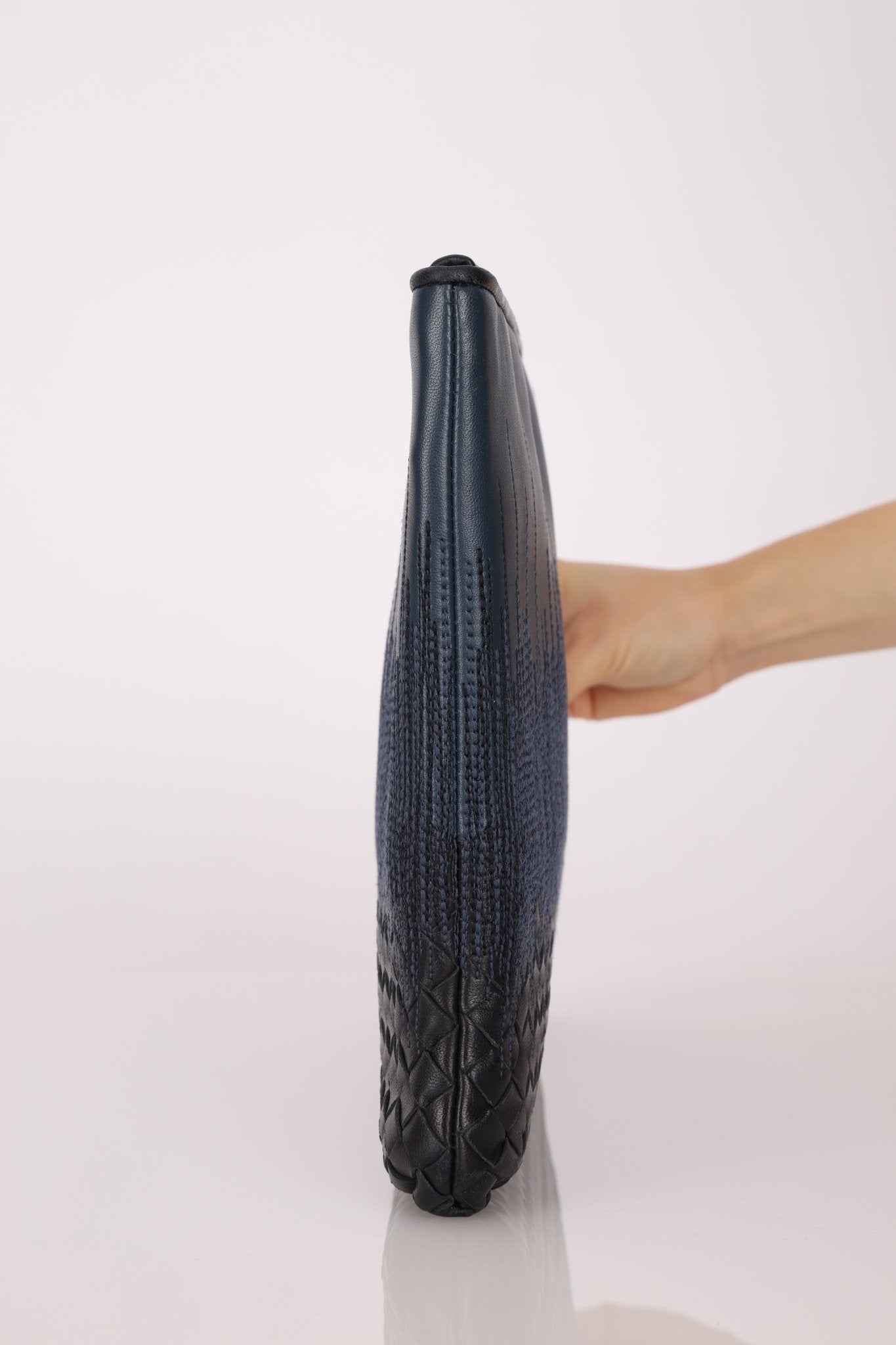 Bottega Veneta Lambskin Intrecciato Embroidered Degrade Clutch - FashioNica