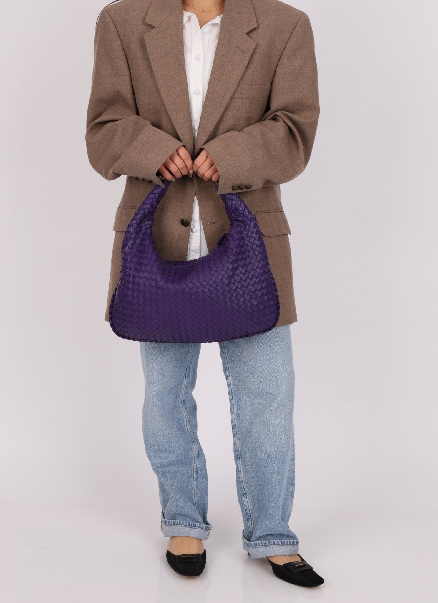 Bottega Veneta Ube Intrecciato Small Hobo - FashioNica