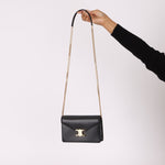 Celine Triomphe Calfskin Wallet on Chain - FashioNica