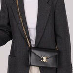 Celine Triomphe Calfskin Wallet on Chain - FashioNica