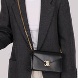 Celine Triomphe Calfskin Wallet on Chain - FashioNica