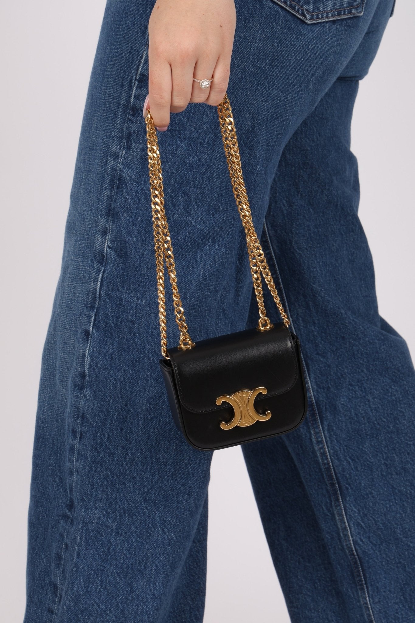 Celine Triomphe Chain Mini Claude - FashioNica
