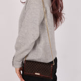 Celine Triomphe Suede & Croc Embossed Wallet - FashioNica