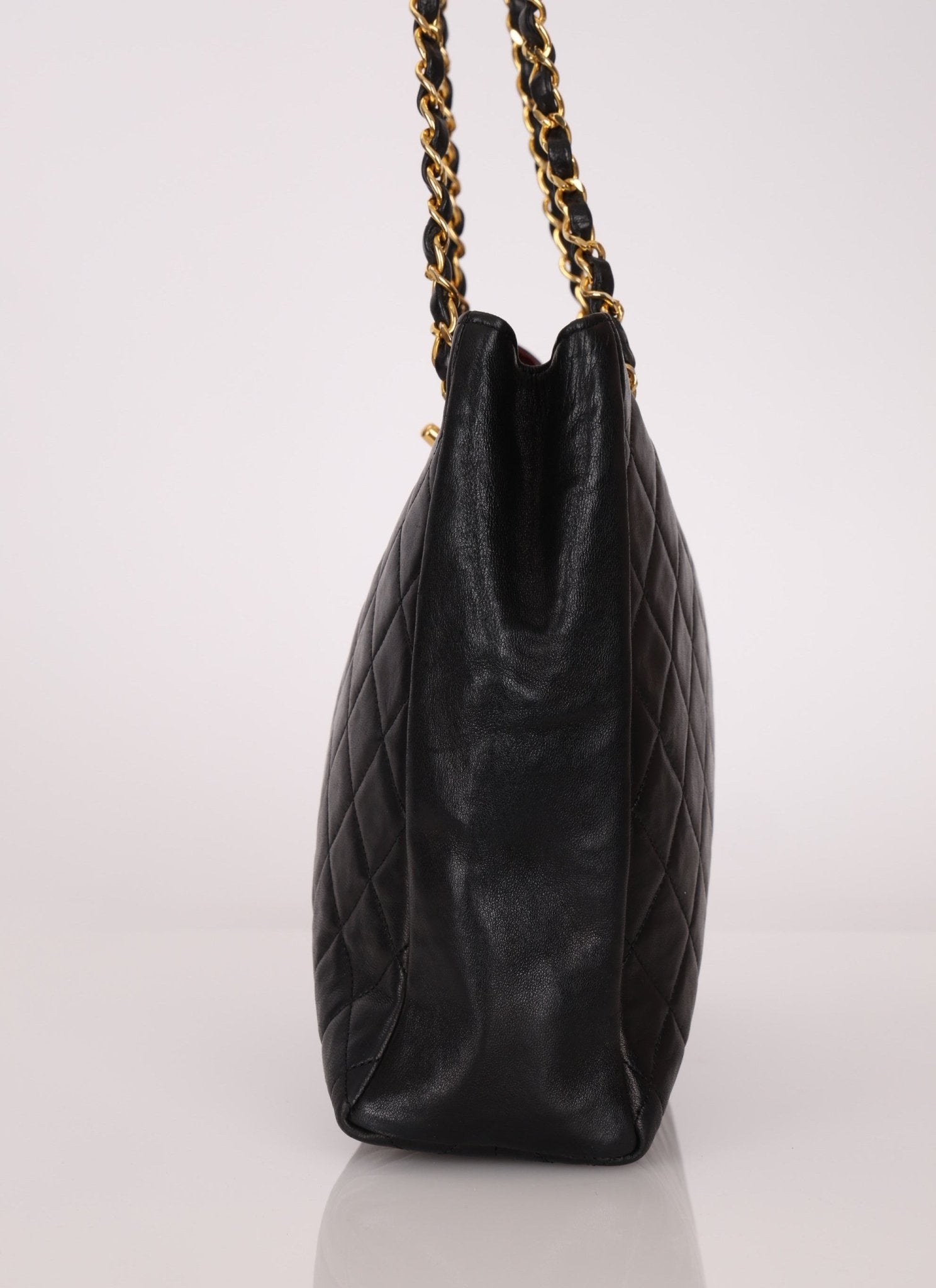 Chanel 1986 Lambskin Turnlock Chain Tote 24K GP - FashioNica