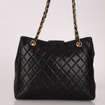 Chanel 1986 Lambskin Turnlock Chain Tote 24K GP - FashioNica