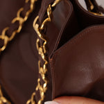 Chanel 1991 Calfskin Chocolate Chunky Chain Tote - FashioNica