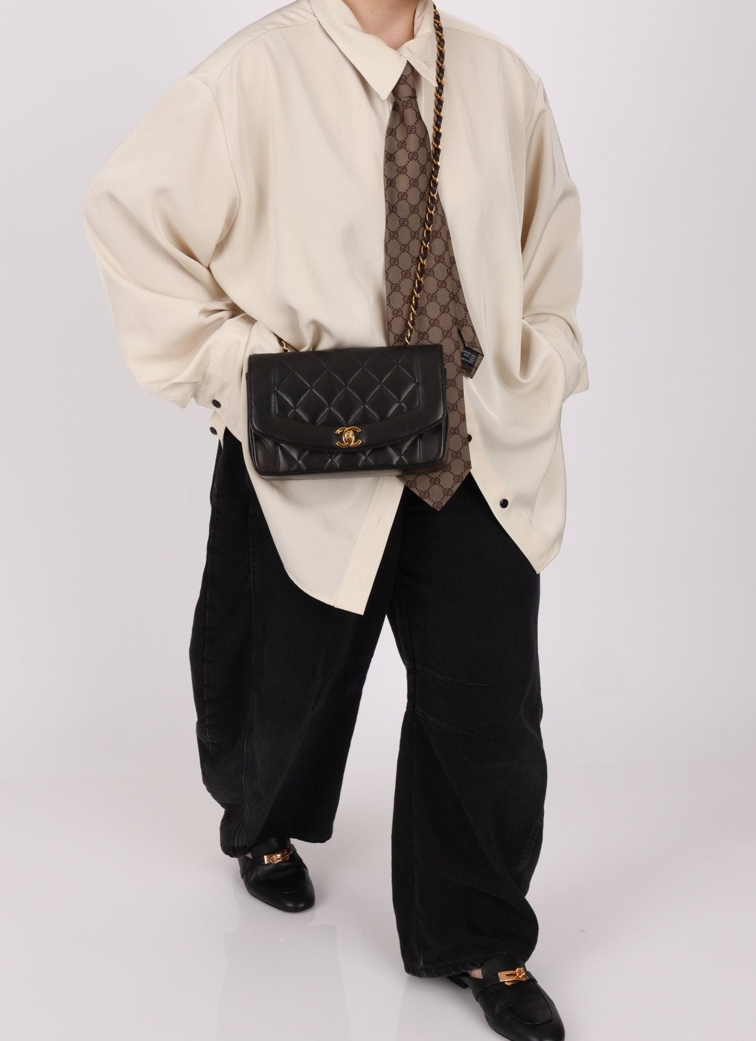 Chanel 1991 Lambskin Small Diana - FashioNica