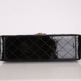 Chanel 1991 Patent XL CC Jumbo Single Flap - FashioNica