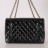 Chanel 1991 Patent XL CC Jumbo Single Flap - FashioNica