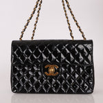Chanel 1991 Patent XL CC Jumbo Single Flap - FashioNica