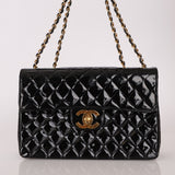 Chanel 1991 Patent XL CC Jumbo Single Flap - FashioNica